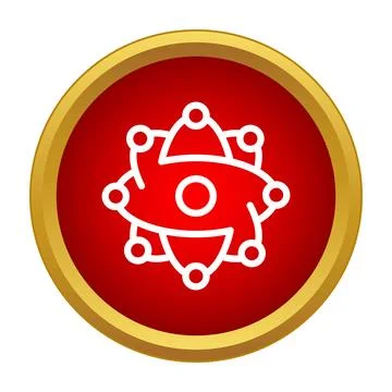 Atom science concept icon showing nuclear energy Stock-Illustration