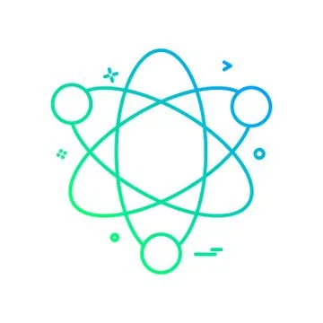 Atom science icon vector design Stock Illustration