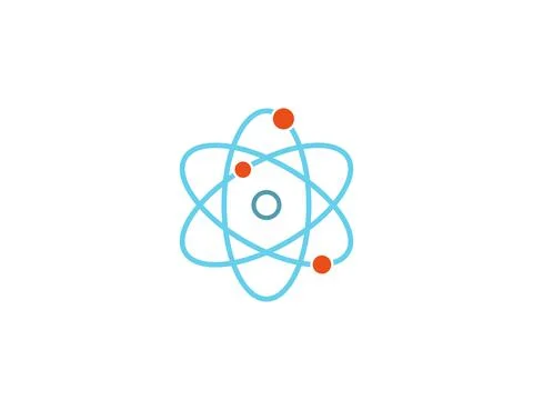 Atom, science, molecule, nucleus icon. Vector illustration. Flat design. Stock Illustration
