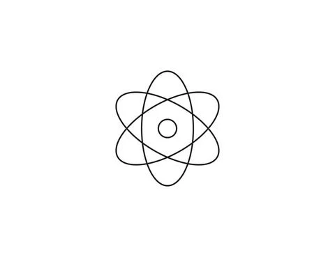 Atom, science, molecule, nucleus icon. Vector illustration. Flat design. Stock-Illustration
