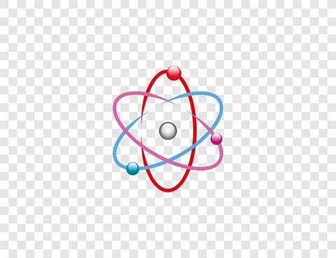 Atom, science, molecule, nucleus icon. Vector illustration. Flat design. Stock Illustration