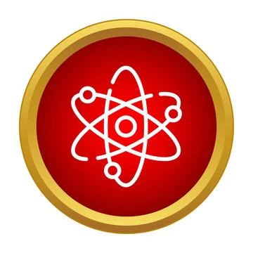 Atom science physics icon presenting nuclear energy concept Stock Illustration