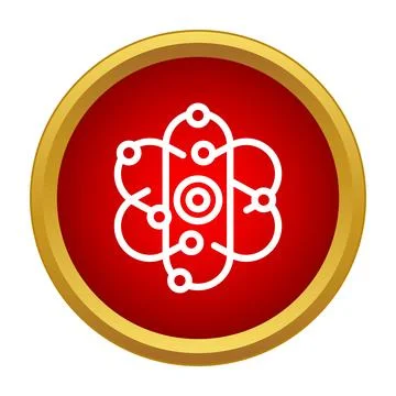 Atom science physics molecule energy icon concept Stock Illustration