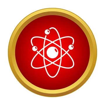 Atom science physics nuclear chemistry icon symbol Stock-Illustration