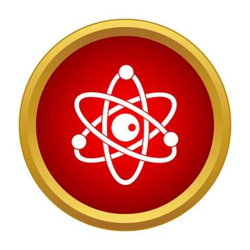 Atom science symbol representing physics and chemistry Stock Illustration