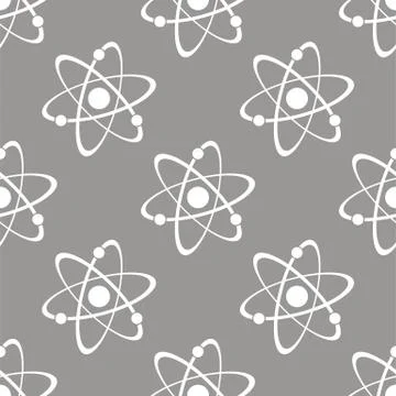 Atom seamless pattern Stock Illustration