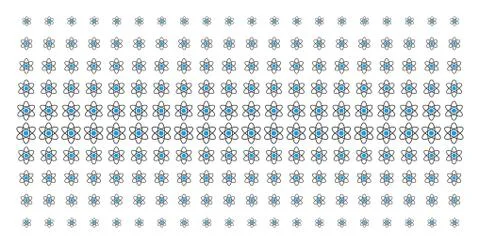 Atom Shape Halftone Array Illustrazione stock