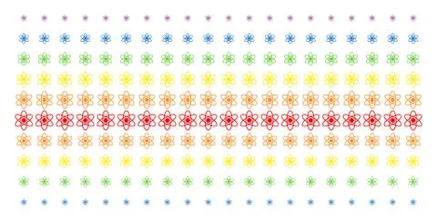 Atom Shape Halftone Spectral Grid Stock Illustration