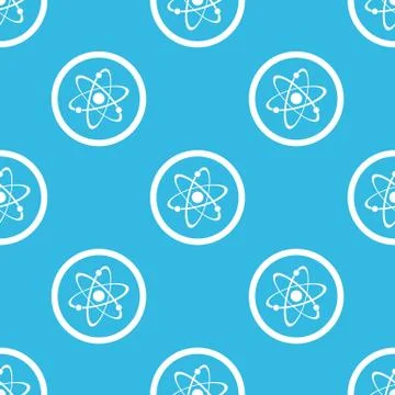 Atom sign blue pattern Stock Illustration