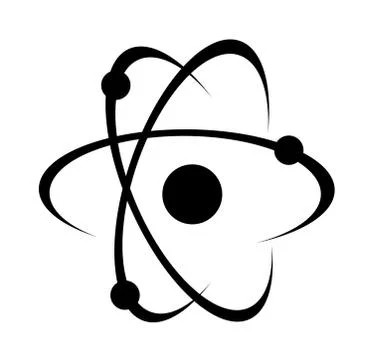 Atom sign icon vector Stock Illustration