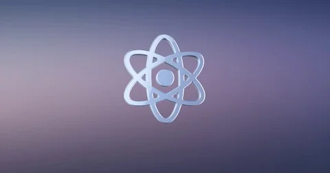 Atom Silver 3d Icon Stock Footage 69806849