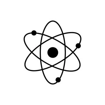 Atom simple symbol icon Stock Illustration