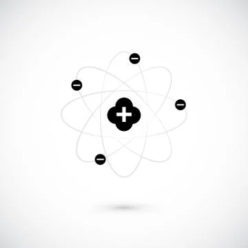 Atom simply icon. structure of the atom. vector illustration Stock-Illustration