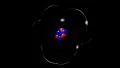 Atom single high energy shake vibrate nucleus proton neutron electron loop 4K 4k or 4k+ Resolution