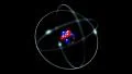 Atom single nucleus proton neutron electron loop HD Footage