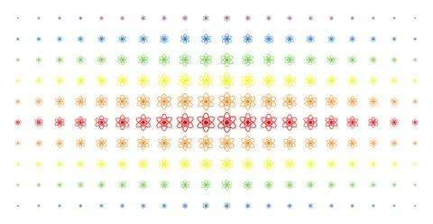 Atom Spectral Halftone Pattern Illustrazione stock