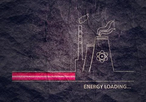 Atom station icon Stock Illustration