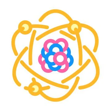 Atom stem color icon vector illustration Stock Illustration