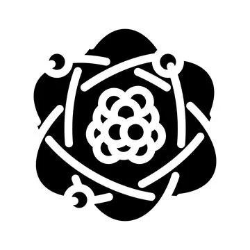 Atom stem glyph icon vector illustration Stock Illustration