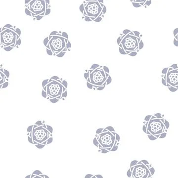 Atom stem glyph vector seamless pattern Illustrazione stock