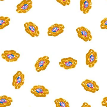 Atom stem isometric icon seamless pattern Stock Illustration