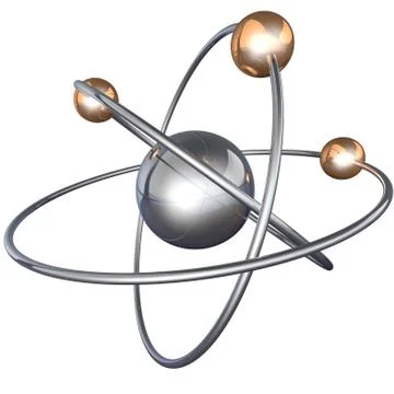 Atom structure on a black background Stock Illustration