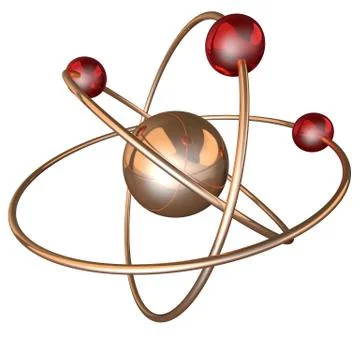 Atom structure on a black background Stock Illustration