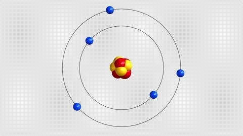 Atom structure of borom 스톡 동영상 239821783
