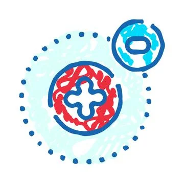 Atom structure concept with proton and electron particles Illustrazione stock