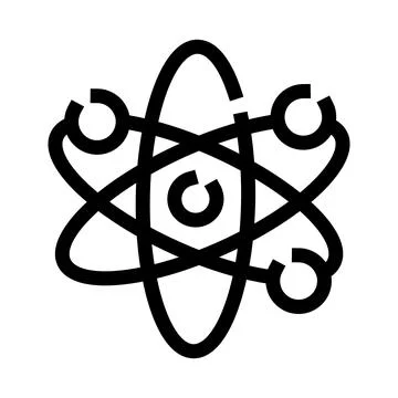 Atom structure concept symbolizing science and nuclear energy Stock-Illustration