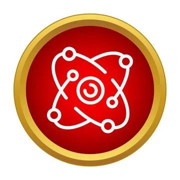 Atom structure concept symbolizing science and research Иллюстрация