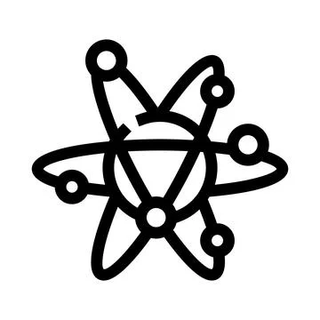 Atom structure concept symbolizing science and nuclear energy Stock Illustration