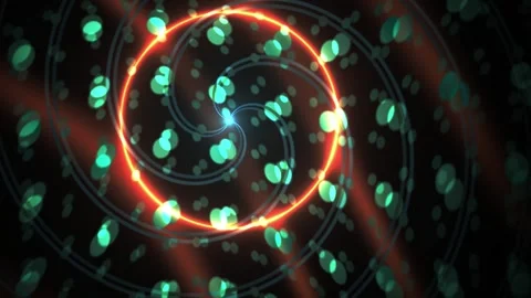 Atom Structure with Electrons Orbiting Nucleus. Video stock 335348057