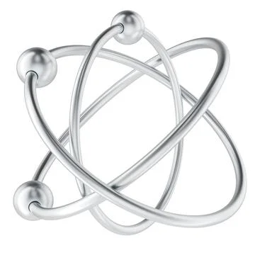 Atom Structure, metallic. 3D rendering Atom Structure, metallic. 3D render... Stock Photos