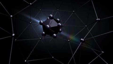 Atom structure for technology Illustrazione stock