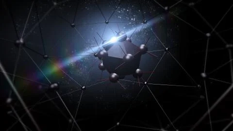 Atom structure for technology Illustrazione stock