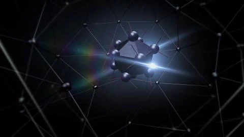 Atom structure for technology Illustrazione stock