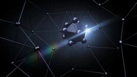 Atom structure for technology Illustrazione stock