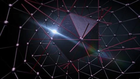 Atom structure for technology Illustrazione stock