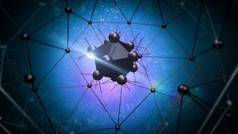 Atom structure for technology Illustrazione stock