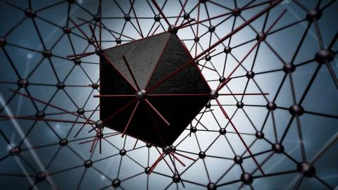 Atom structure for technology Illustrazione stock