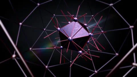 Atom structure for technology Illustrazione stock