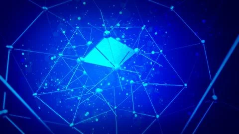 Atom structure for technology Illustrazione stock