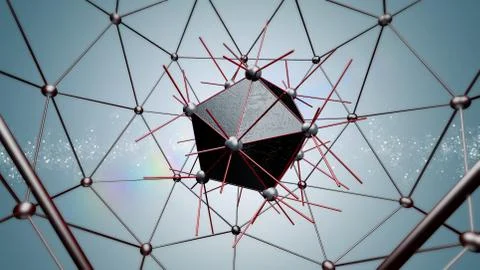 Atom structure for technology Illustrazione stock