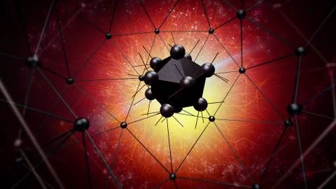 Atom structure for technology Illustrazione stock