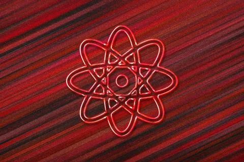 Atom Symbol, Atom Icon, Science Stock Illustration