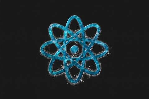 Atom Symbol, Atom Icon, Science Stock Illustration