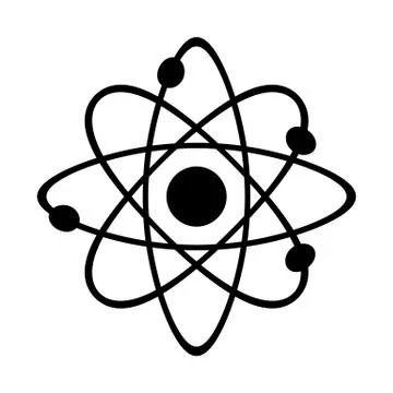 Atom symbol icon. Stock Illustration
