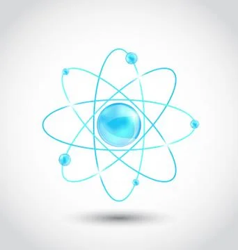 Atom symbol isolated on white background Stock Illustration