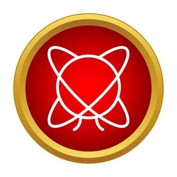 Atom symbol representing science physics and energy Ilustración de archivo